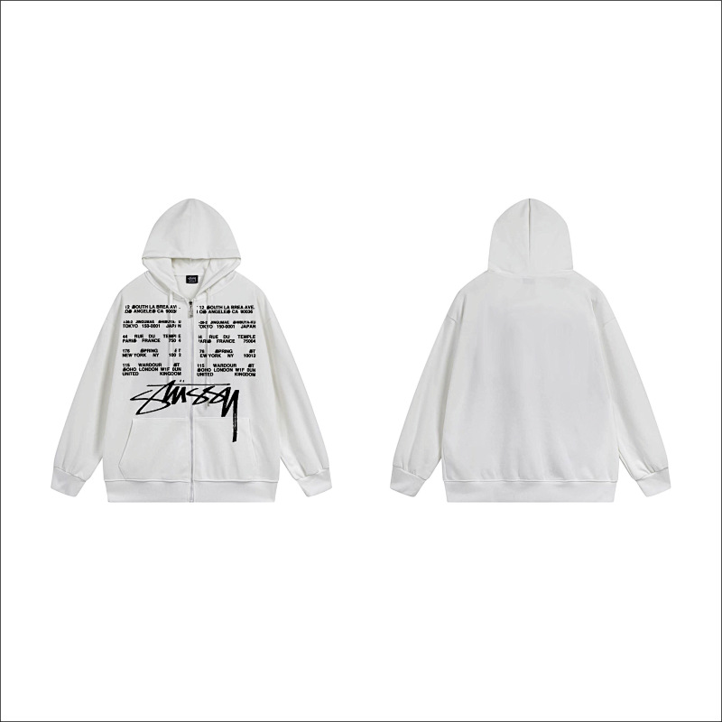 Stussy Back Text Manifesto Full-Zip Hoodie