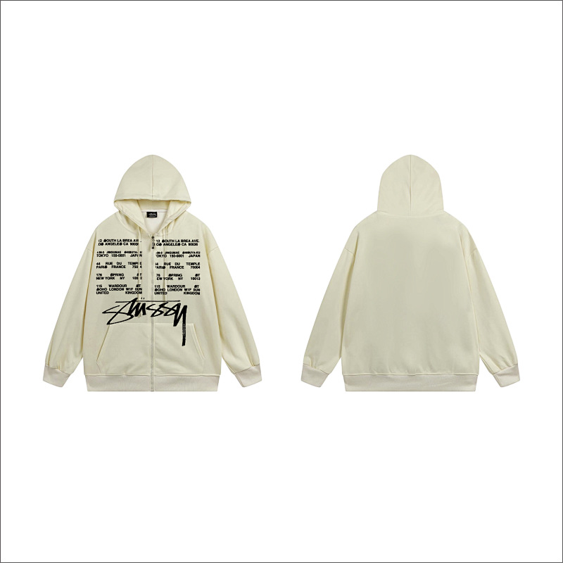 Stussy Back Text Manifesto Full-Zip Hoodie