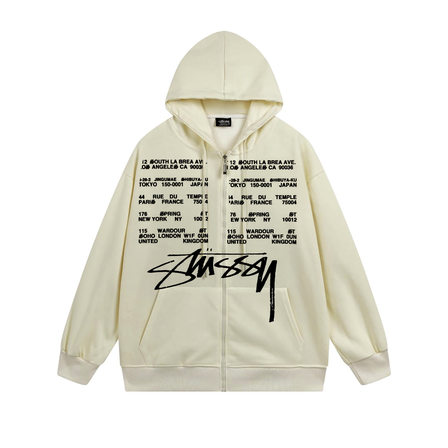 Stussy Back Text Manifesto Full-Zip Hoodie