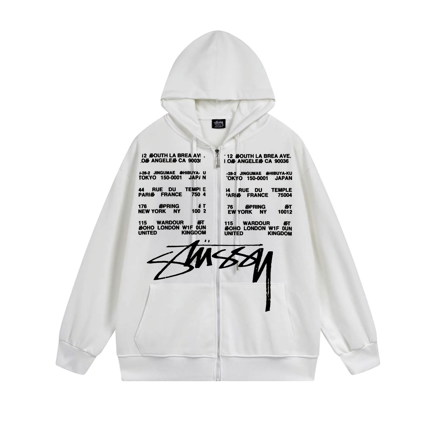 Stussy Back Text Manifesto Full-Zip Hoodie