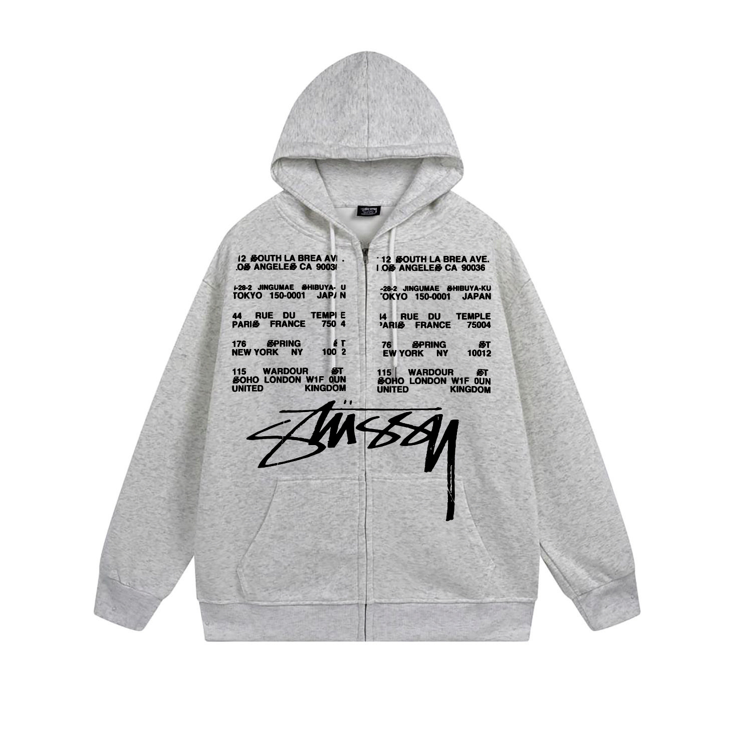 Stussy Back Text Manifesto Full-Zip Hoodie