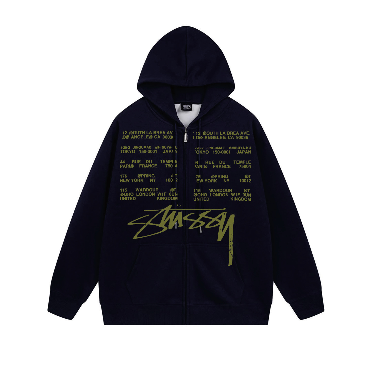Stussy Back Text Manifesto Full-Zip Hoodie