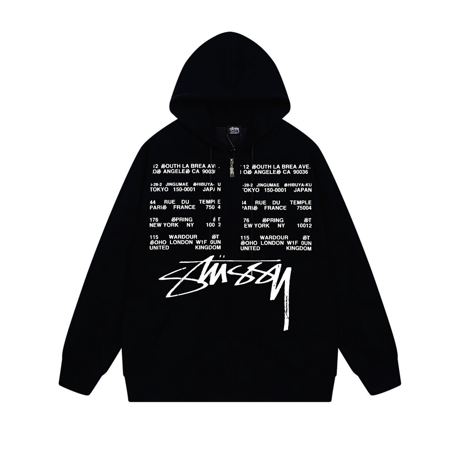 Stussy Back Text Manifesto Full-Zip Hoodie