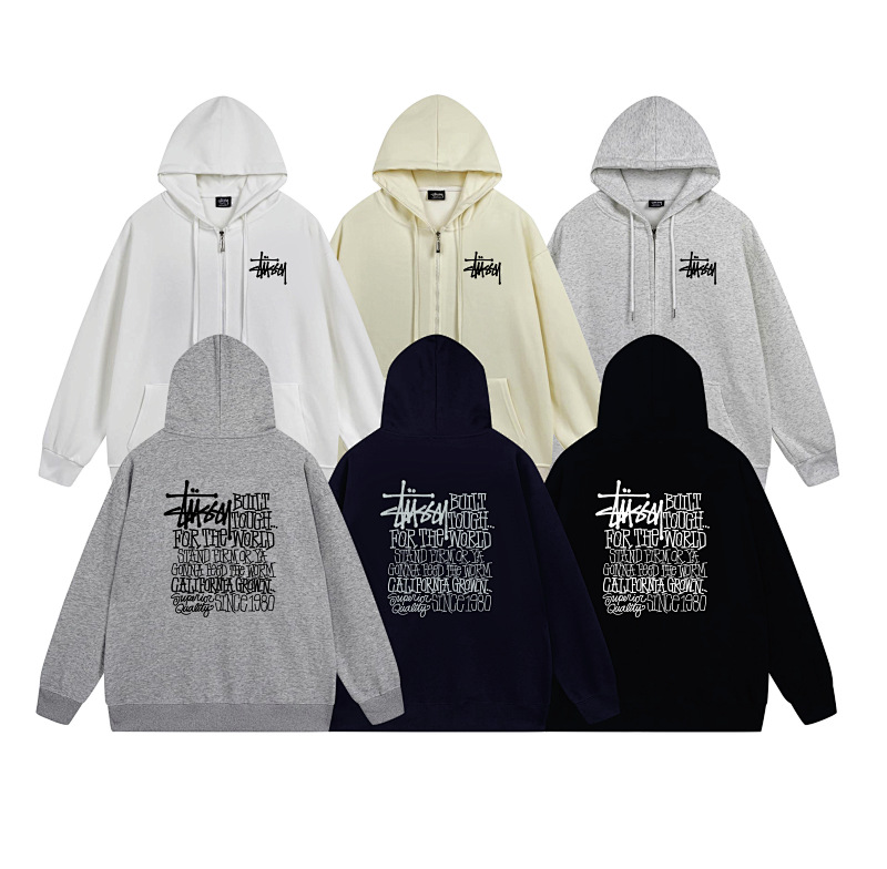 Stussy Barbed Wire Square Full-Zip Hoodie