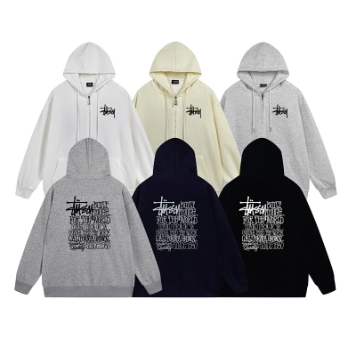 Stussy Barbed Wire Square Full-Zip Hoodie 01