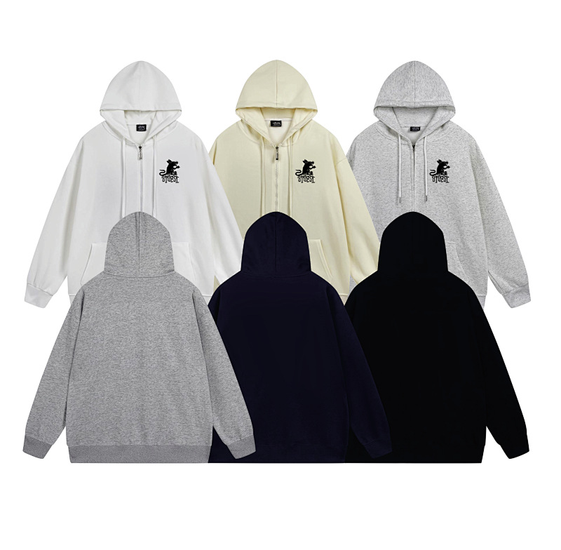 Stussy Blackletter Crest Graphic Full-Zip Hoodie