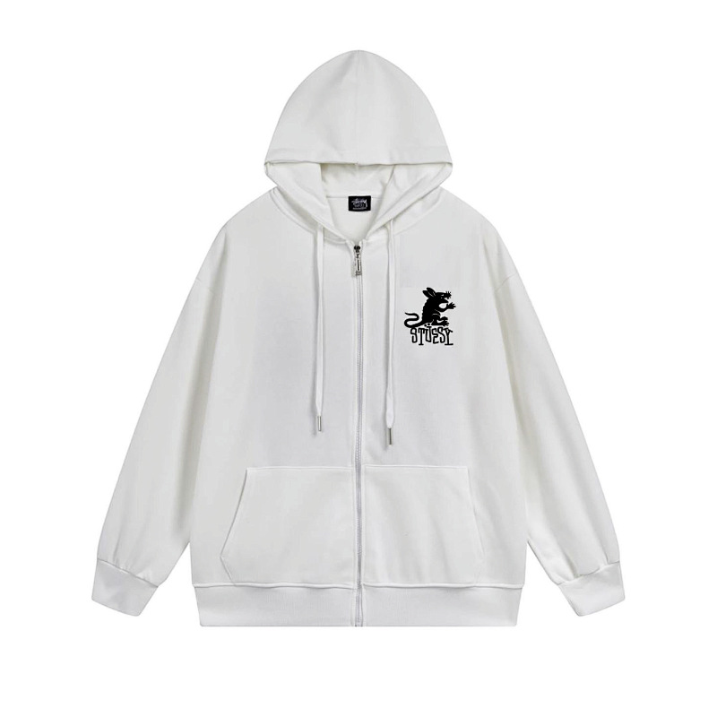Stussy Blackletter Crest Graphic Full-Zip Hoodie
