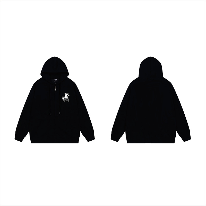 Stussy Blackletter Crest Graphic Full-Zip Hoodie