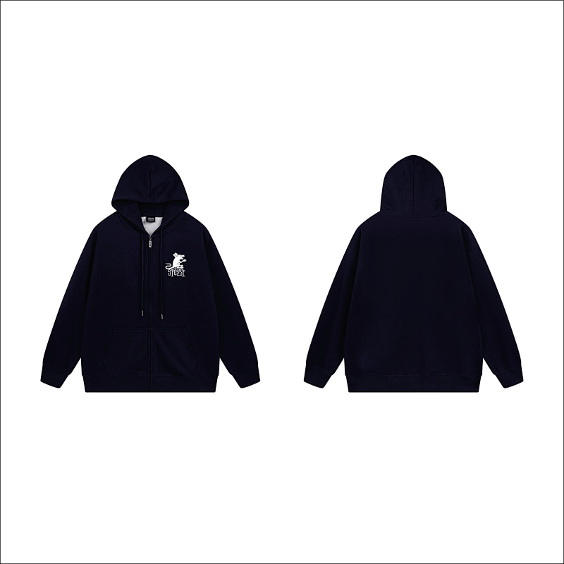 Stussy Blackletter Crest Graphic Full-Zip Hoodie