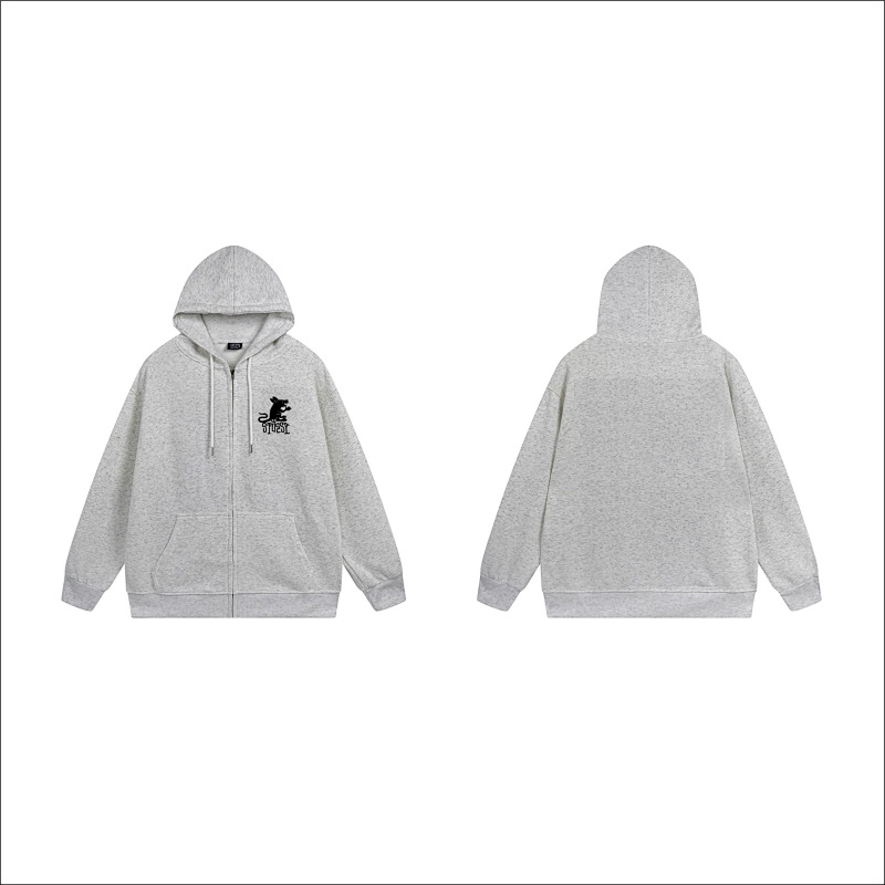 Stussy Blackletter Crest Graphic Full-Zip Hoodie
