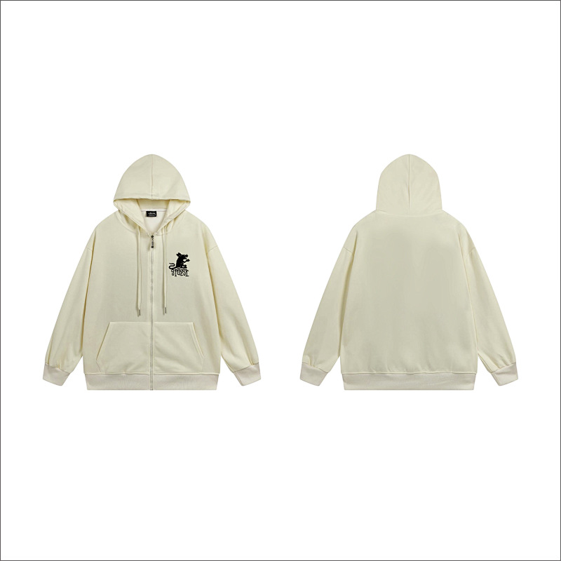 Stussy Blackletter Crest Graphic Full-Zip Hoodie