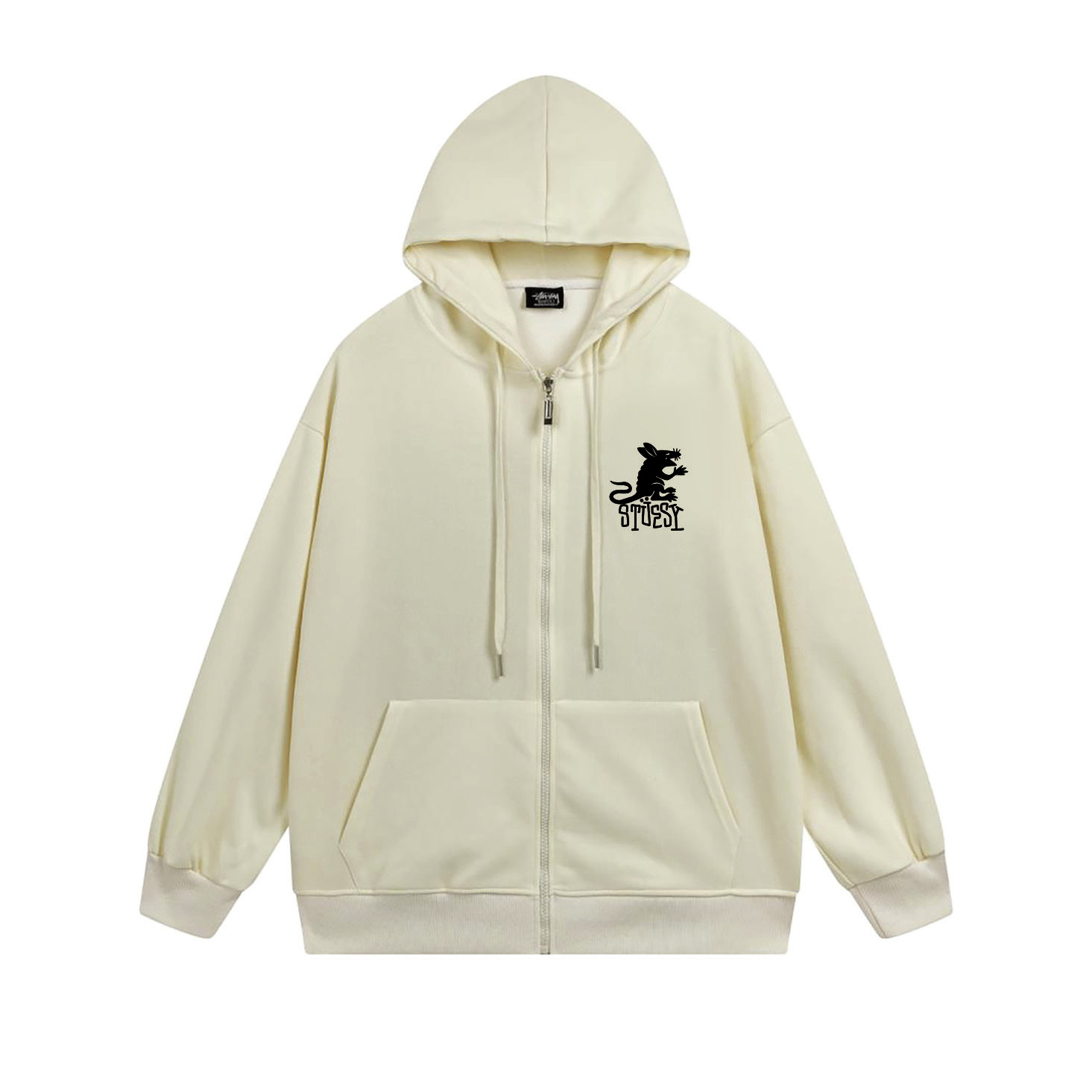 Stussy Blackletter Crest Graphic Full-Zip Hoodie