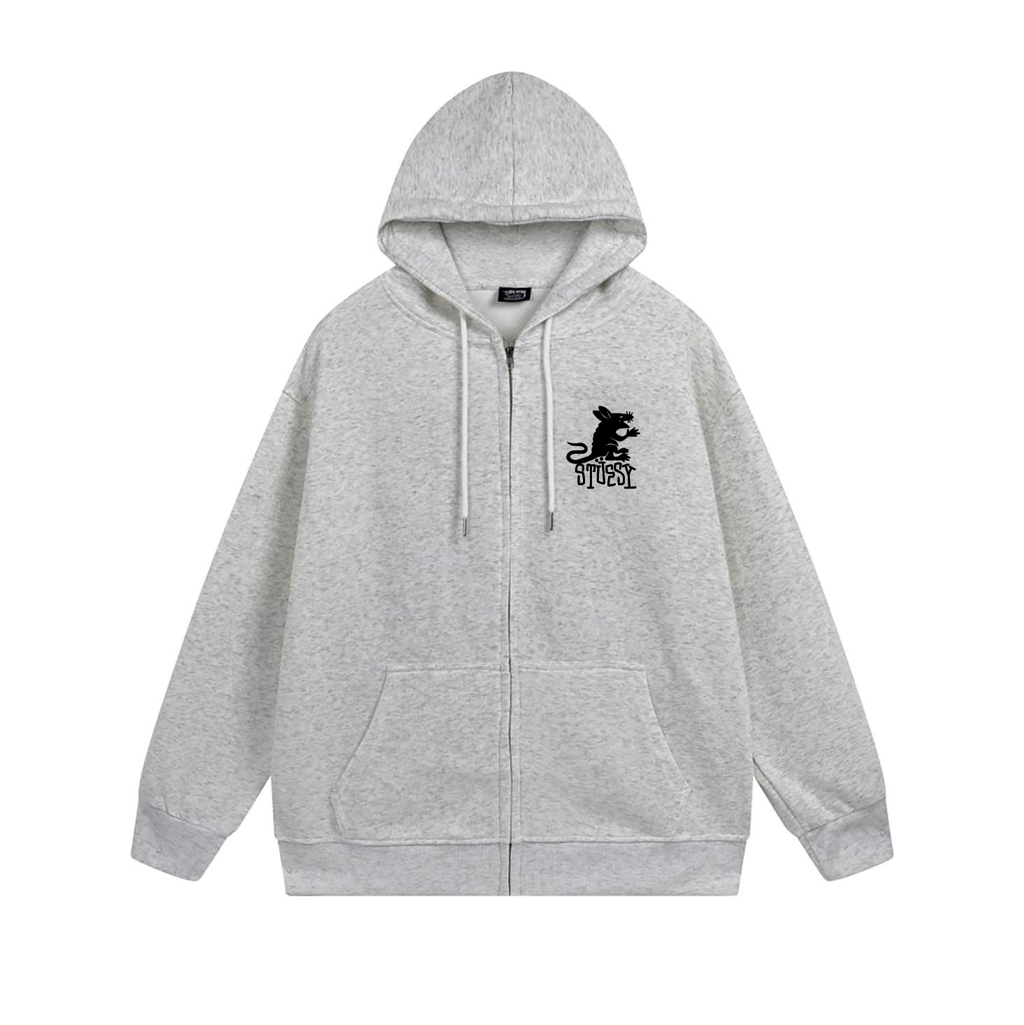 Stussy Blackletter Crest Graphic Full-Zip Hoodie