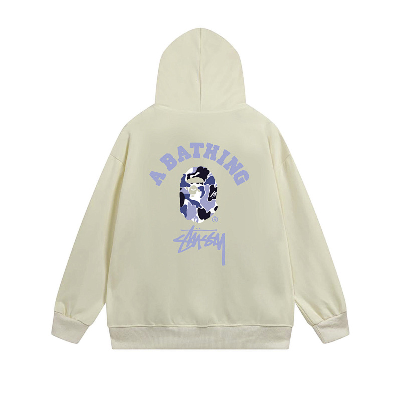 Stussy Blue Arch Portrait Full-Zip Hoodie