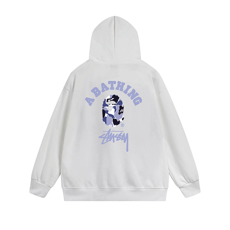 Stussy Blue Arch Portrait Full-Zip Hoodie