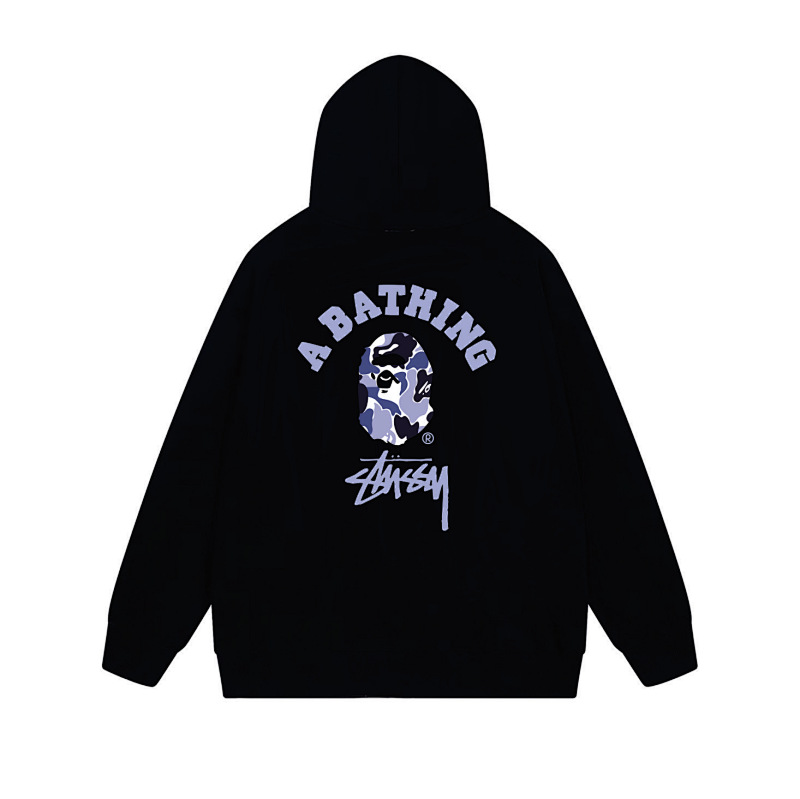 Stussy Blue Arch Portrait Full-Zip Hoodie
