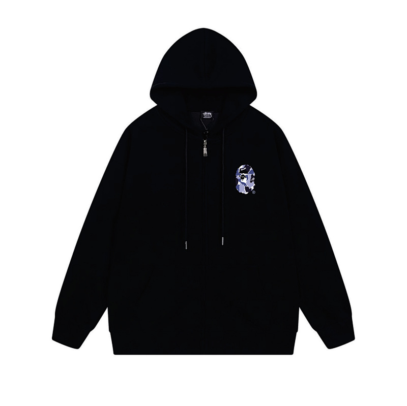 Stussy Blue Arch Portrait Full-Zip Hoodie