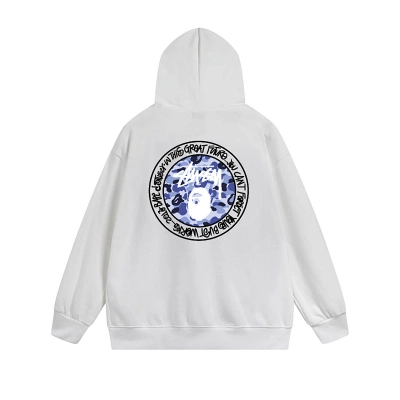 Stussy Blue Crystal Medallion Full-Zip Hoodie 02
