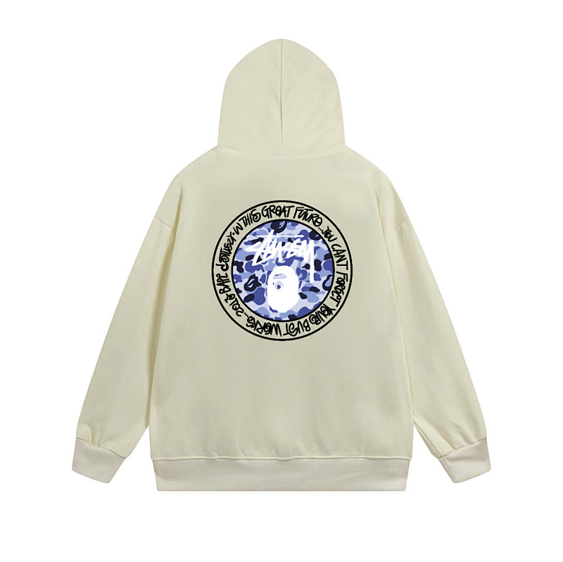 Stussy Blue Crystal Medallion Full-Zip Hoodie