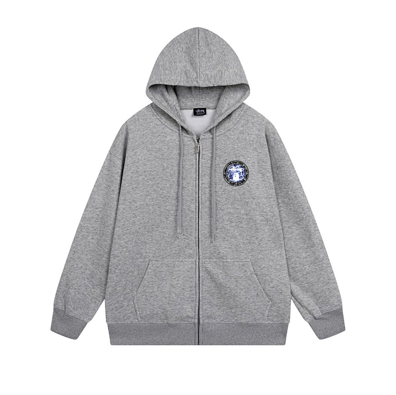 Stussy Blue Crystal Medallion Full-Zip Hoodie