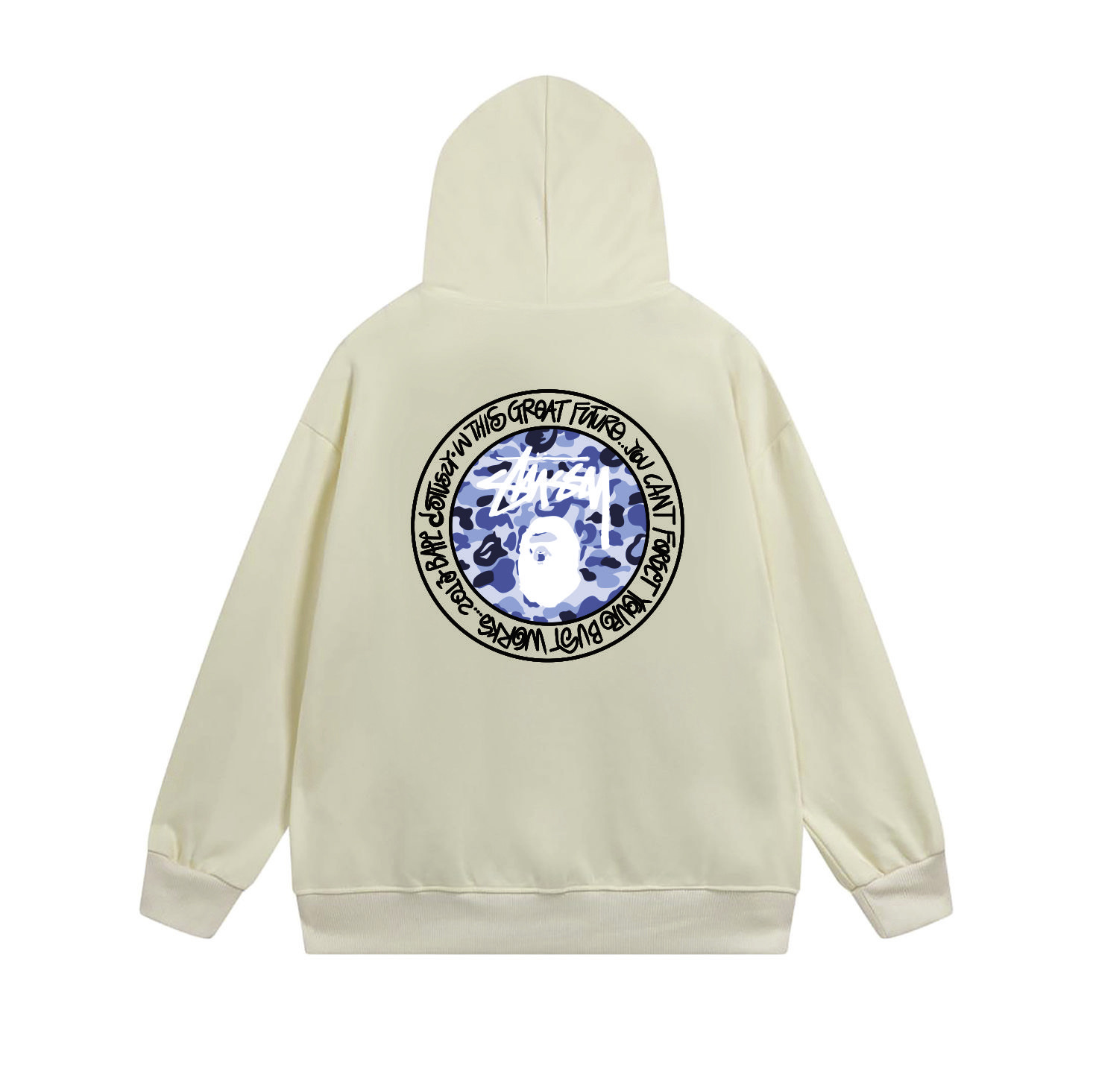 Stussy Blue Crystal Medallion Full-Zip Hoodie