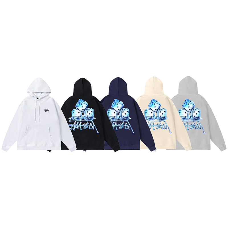 Stussy Blue Dice Collage Pullover Hoodie