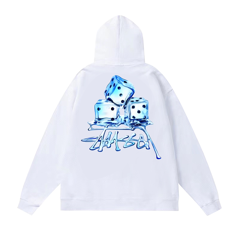 Stussy Blue Dice Collage Pullover Hoodie