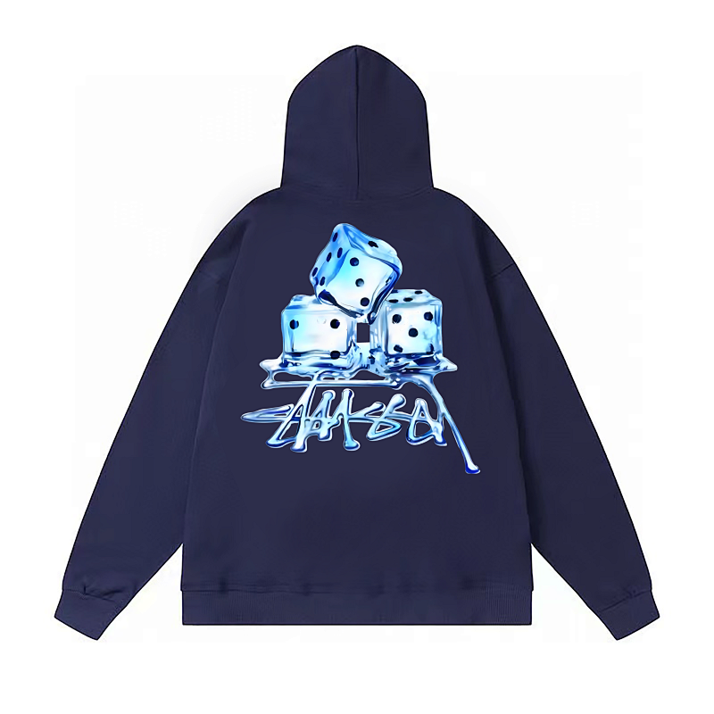 Stussy Blue Dice Collage Pullover Hoodie