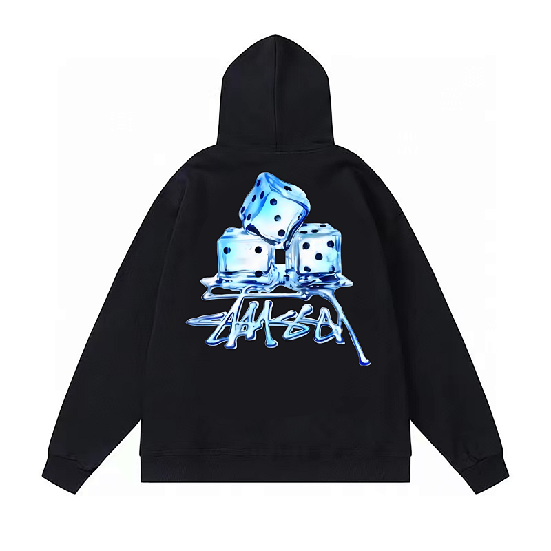 Stussy Blue Dice Collage Pullover Hoodie
