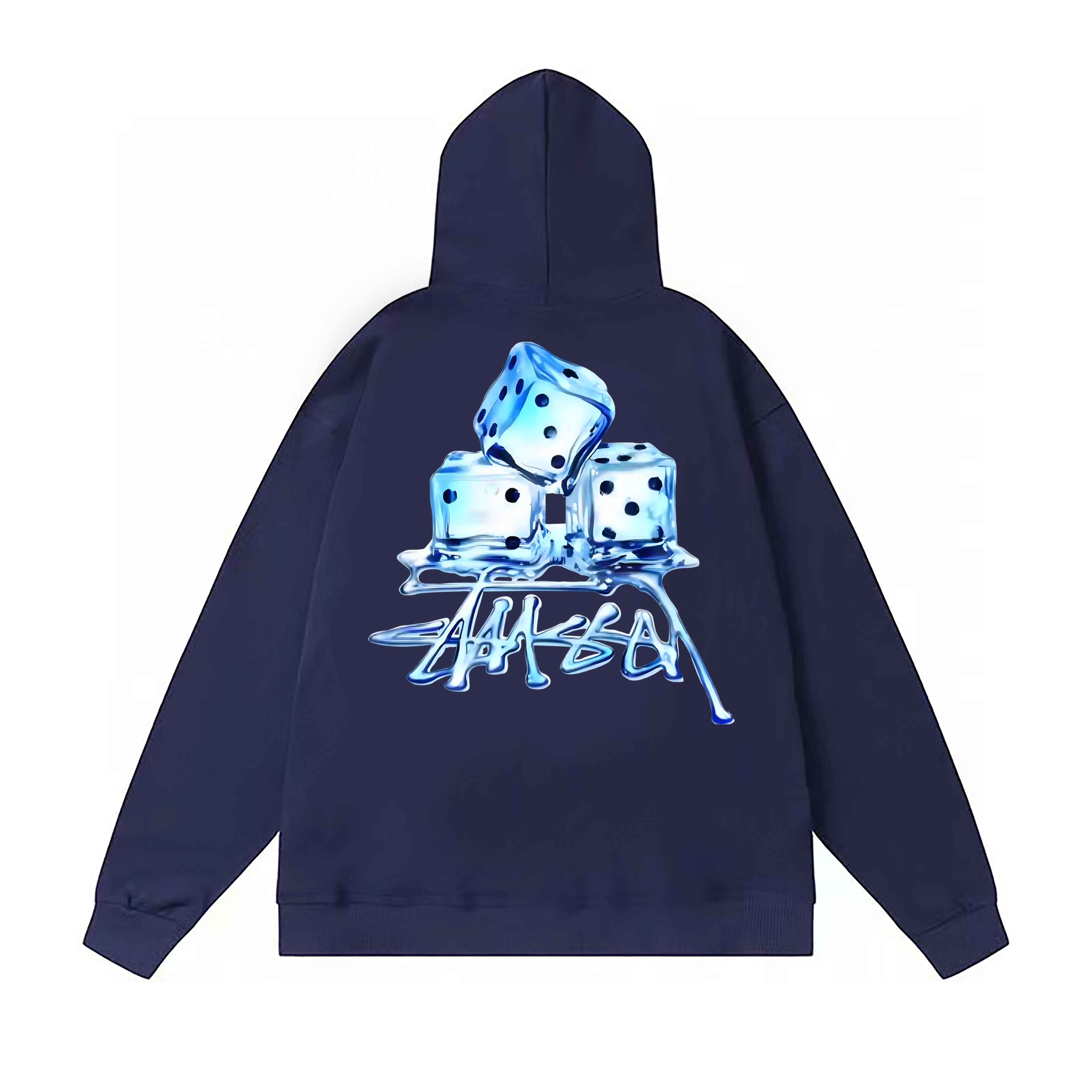 Stussy Blue Dice Collage Pullover Hoodie