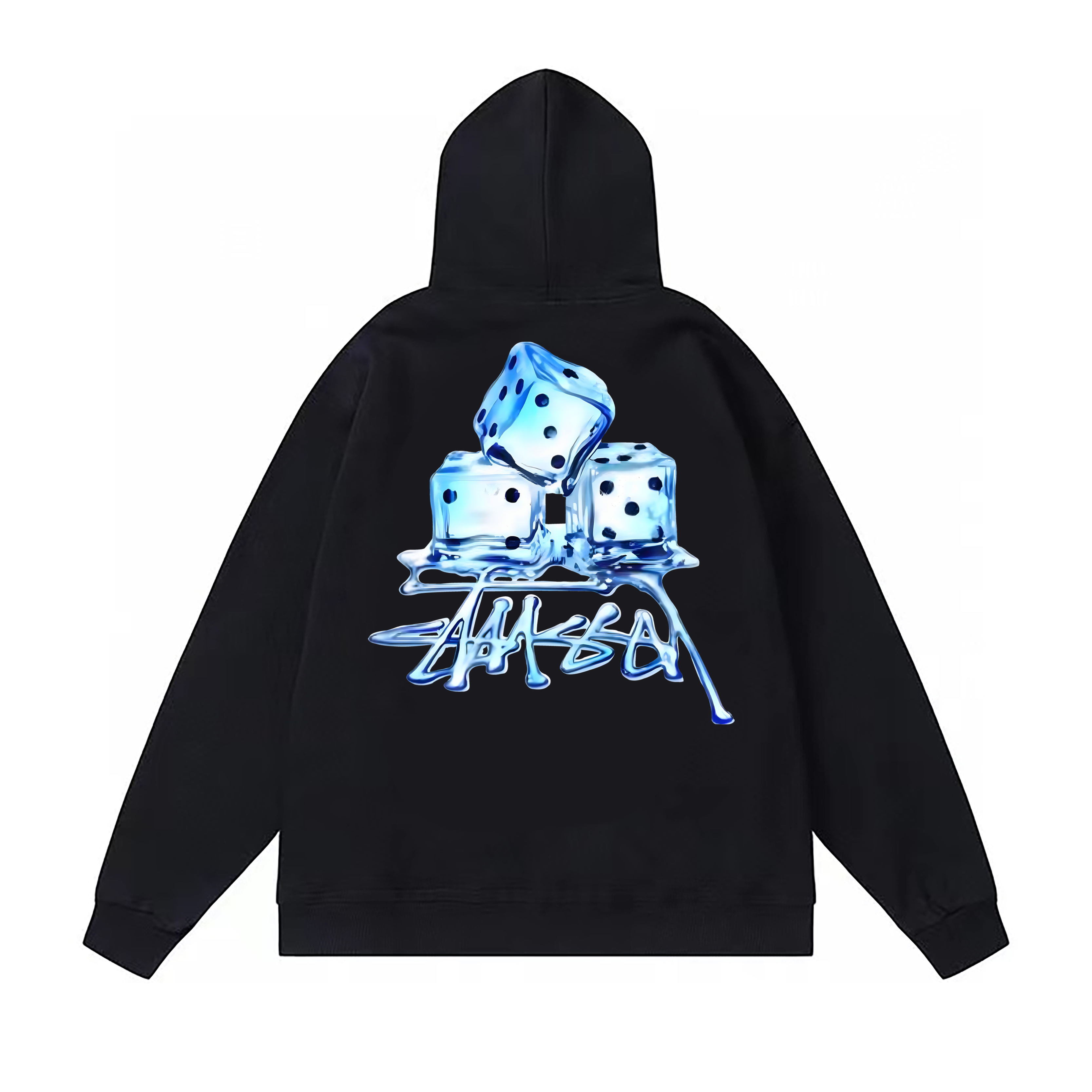 Stussy Blue Dice Collage Pullover Hoodie