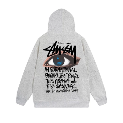 Stussy Blue Floral Crest Full-Zip Hoodie 02