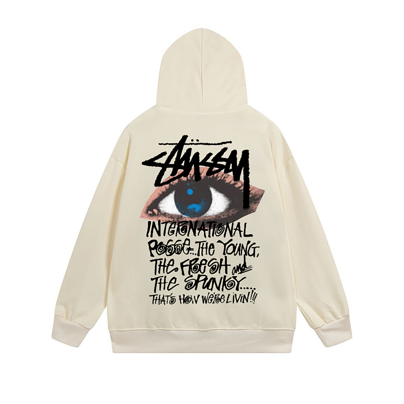 Stussy Blue Floral Crest Full-Zip Hoodie