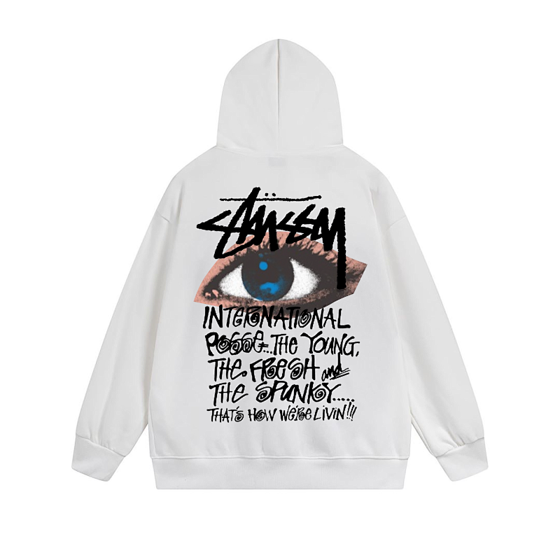 Stussy Blue Floral Crest Full-Zip Hoodie
