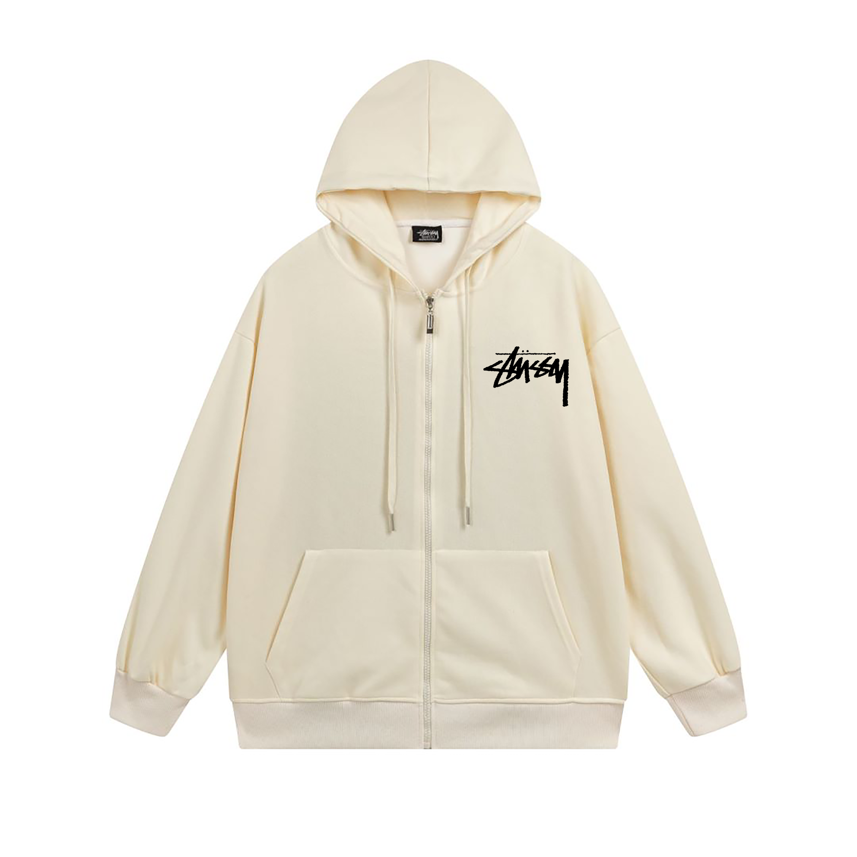 Stussy Blue Floral Crest Full-Zip Hoodie