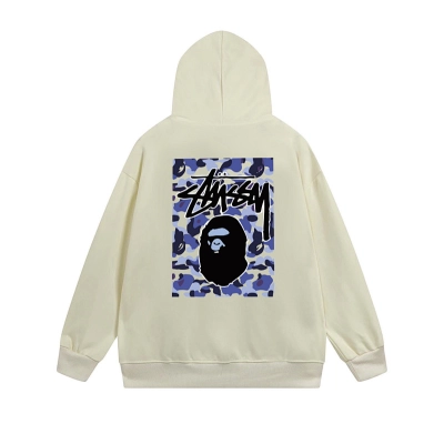 Stussy Blue Framed Portrait Full-Zip Hoodie 02