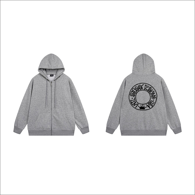 Stussy Blue Planet Orb Full-Zip Hoodie