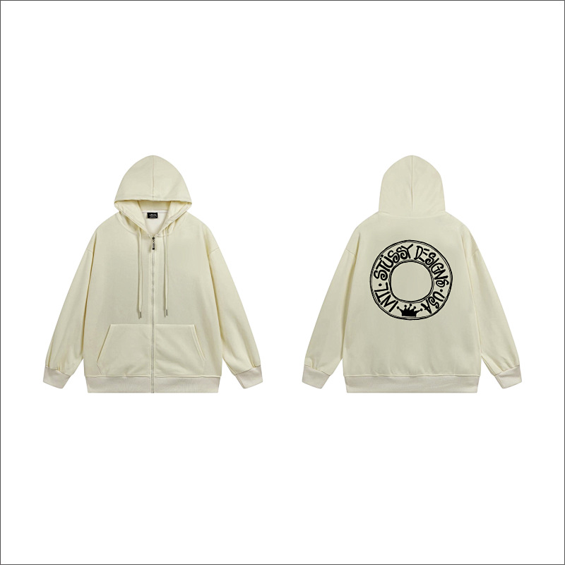 Stussy Blue Planet Orb Full-Zip Hoodie