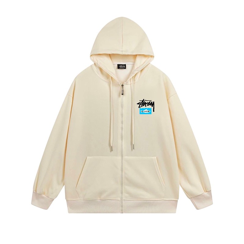 Stussy Blueprint Text Grid Full-Zip Hoodie