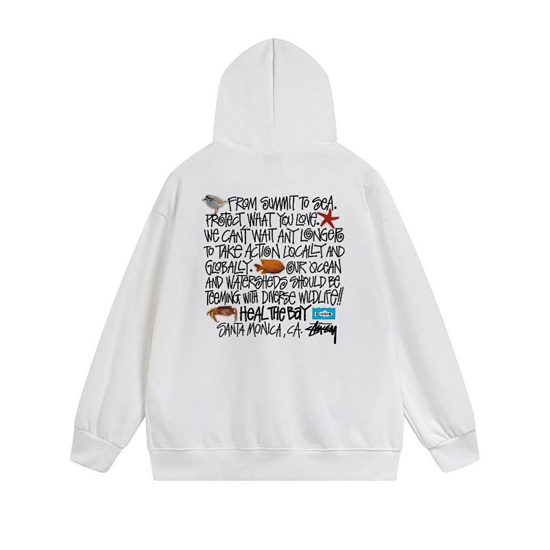 Stussy Blueprint Text Grid Full-Zip Hoodie