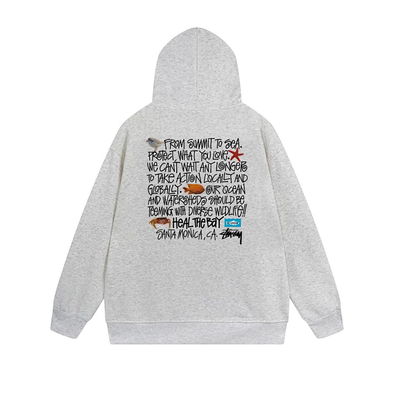 Stussy Blueprint Text Grid Full-Zip Hoodie