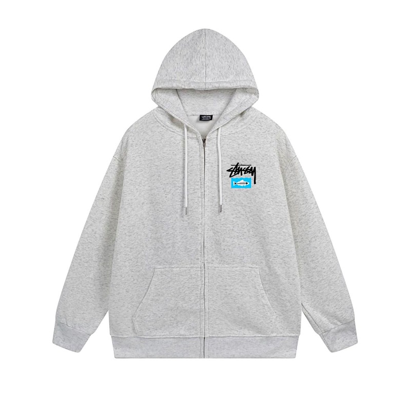 Stussy Blueprint Text Grid Full-Zip Hoodie