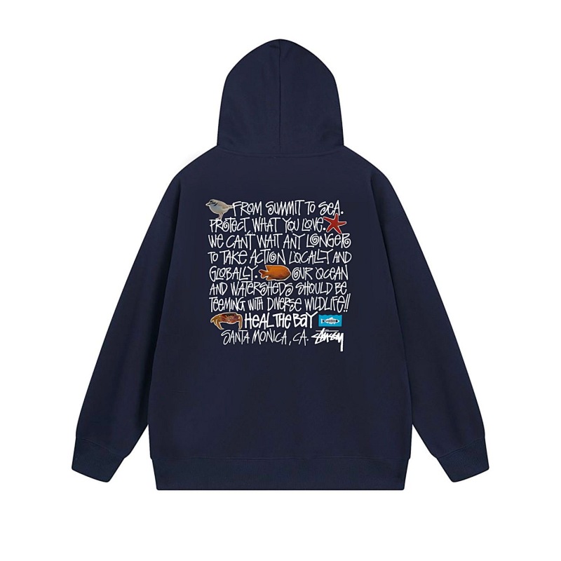 Stussy Blueprint Text Grid Full-Zip Hoodie