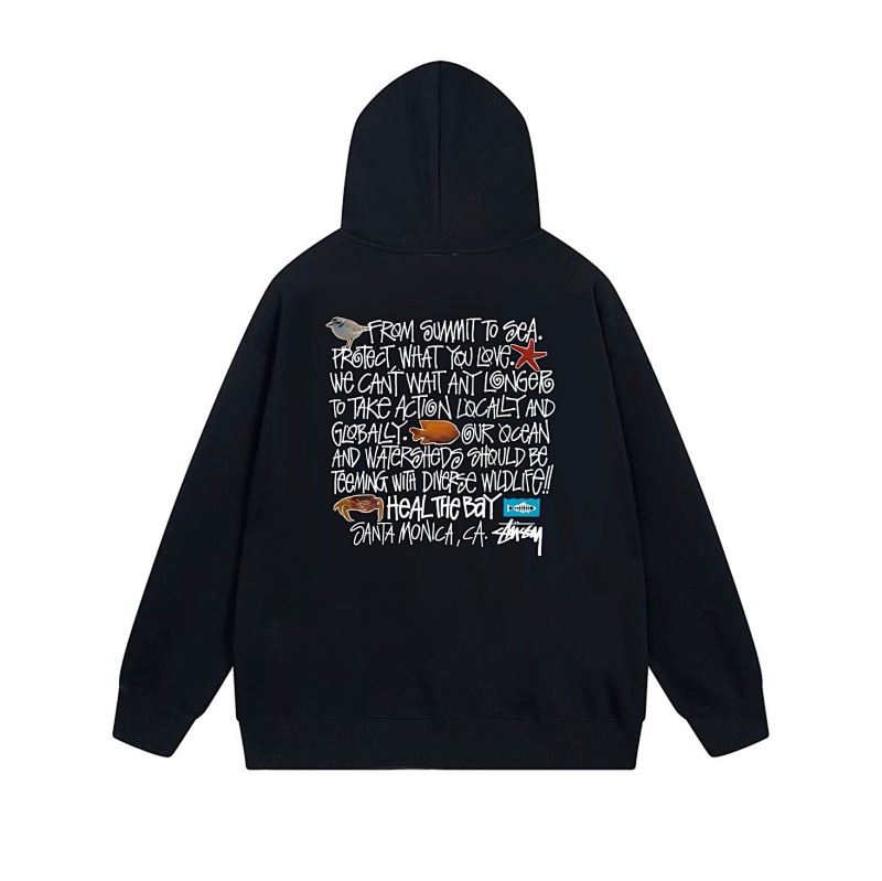 Stussy Blueprint Text Grid Full-Zip Hoodie
