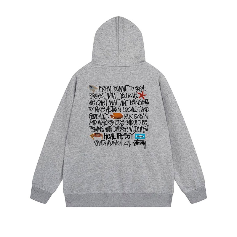 Stussy Blueprint Text Grid Full-Zip Hoodie