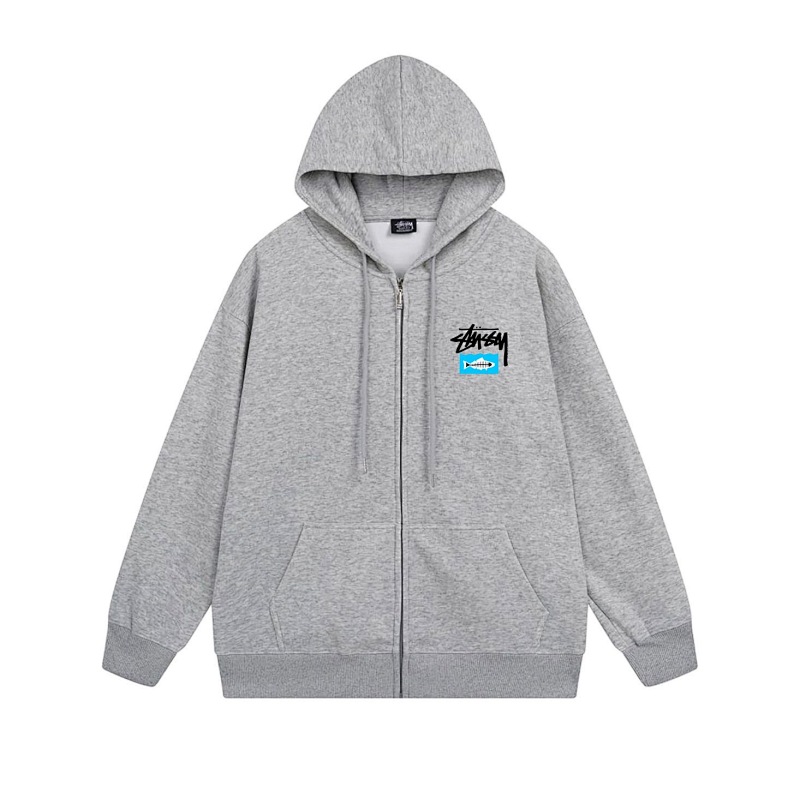 Stussy Blueprint Text Grid Full-Zip Hoodie