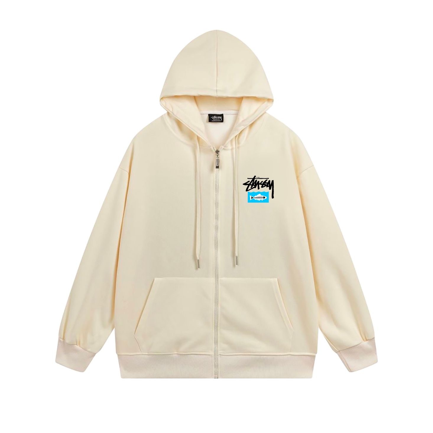 Stussy Blueprint Text Grid Full-Zip Hoodie