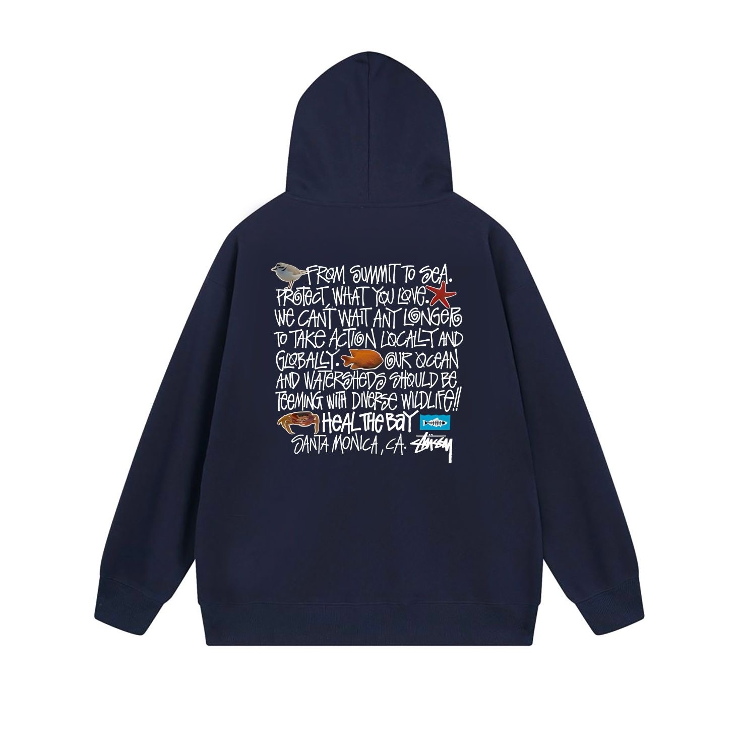 Stussy Blueprint Text Grid Full-Zip Hoodie