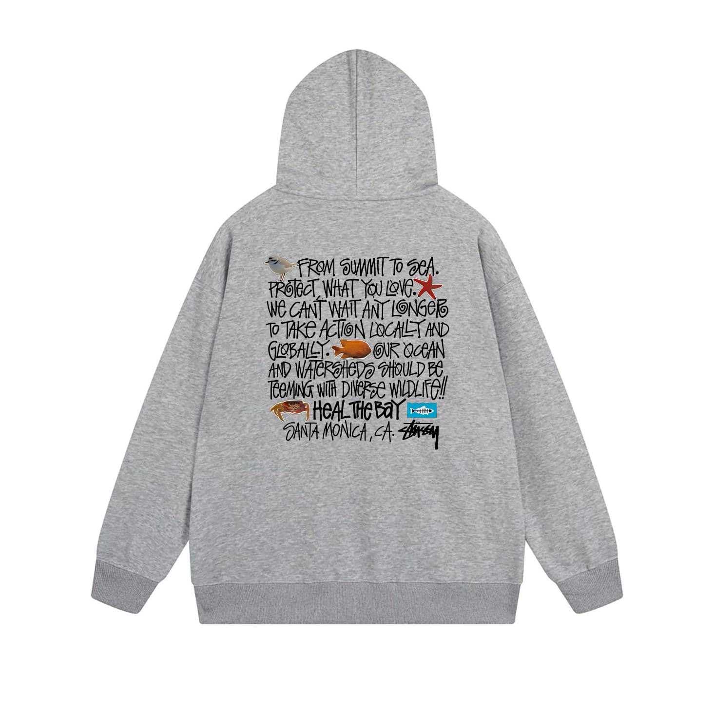 Stussy Blueprint Text Grid Full-Zip Hoodie