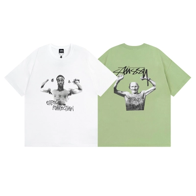 Stussy Bodybuilder Flex Portrait T-Shirt 01